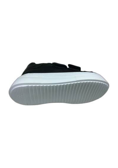Ortopedikal 1087 Kız Çocuk Siyah Cırtlı Sneaker Spor Ay Siyah - Beyaz
