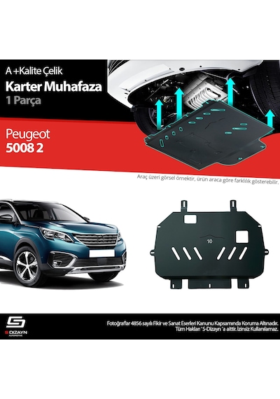 S-dizayn Peugeot 5008 Çelik Karter Muhafaza 2017 Üzeri A+ Kalite