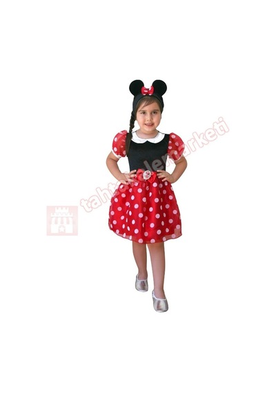 Disney Minnie Mouse Kostümü Çocuk Kıyafeti 7-9 Yaş