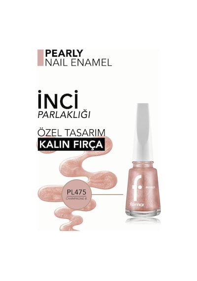 Flormar Pearly Yarı Transparan & Parlak Bitişli Sedefli Oje Pl475 Champagne Blush