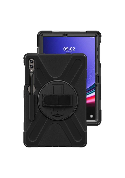 Galaxy Uyumlu  Tab S9 Fe Plus Gzst Defender Tablet Silikon - Siyah Arka Kapak
