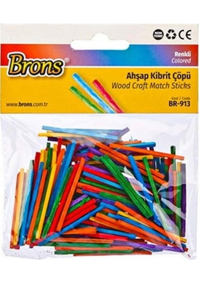 Brons Ahşap Kibrit Çöpü Renkli Br-912 - 2 Paket