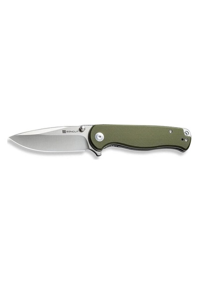 Sencut Errant Flipper & Thumb Stud Knife Od Green G10 Handle Kamp Çakı Yeşil