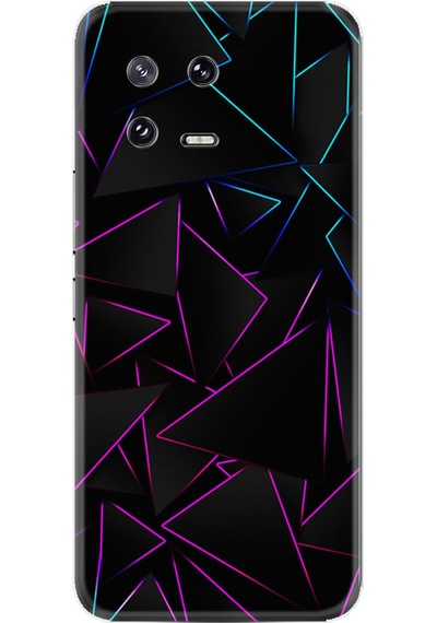 Xiaomi 13 Kılıf Resimli Desenli Silikon Platinium Series Üçgenler 1852