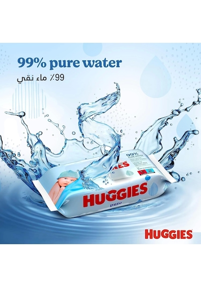 Huggies Pure Yenidoğan Hassas Islak Havlu 72 Yaprak
