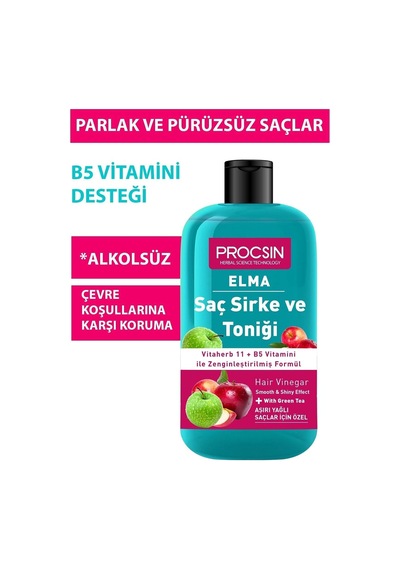 Aşırı Yağlanma Karşıtı Elmalı Saç Sirke Ve Toniği 250 Ml Diğer
