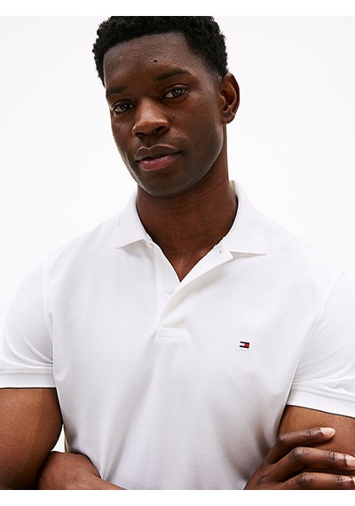 Tommy Hilfiger Mw0mw37309ybr Performance Pique Reg Erkek Polo Tişört Beyaz