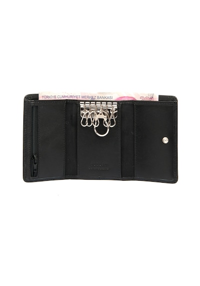 Tergan Siyah Deri Unisex Anahtarlık 0066A97