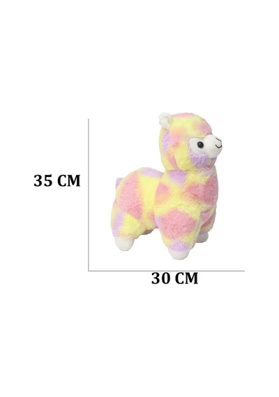 Lama Peluş Oyuncak 35 Cm Sarı-Pembe