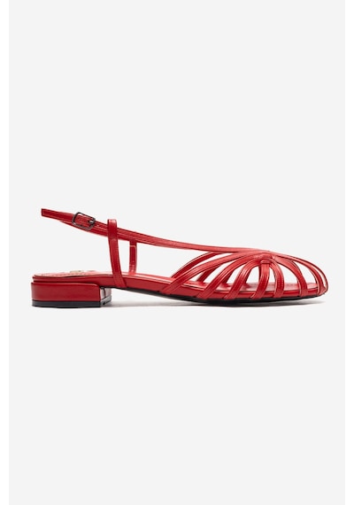 Luvishoes Lıss Kırmızı Cilt Kadın Sandalet Kırmızı