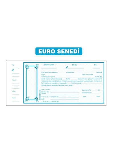 Euro Senet Karnesi 20.yaprak