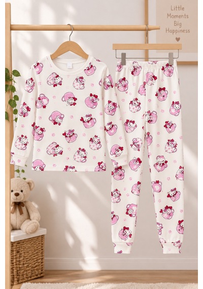 Free Beka Desenli Bisiklet Yaka %100 Pamuklu İnterlok Kumaş Kız Çocuk Uzun Kollu Pijama Takımı Çok Renkli Free Beka Desenli Bisiklet Yaka %100 Pamuklu İnterlok Kumaş Kız Çocuk Uzun Kollu Pijama Takımı Çok Renkli
