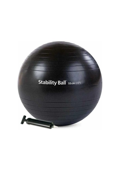 Merrithew Health & Fitness Stability Ball - 55cm, With Pump Black St-06206