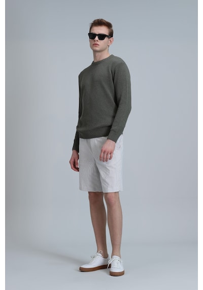 Lufian Fral Spor Erkek Chino Şort Slim Fit Bej Bej 111210070100550 Bej