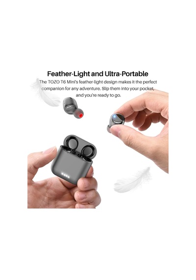 Tozo T6 Tws Kablosuz Bluetooth Kulaklık - Ipx8 Su Geçirmez Dokunmatik Şarj Kutulu Kulak İçi Kulaklık Diğer Tozo T6 Tws Kablosuz Bluetooth Kulaklık - Ipx8 Su Geçirmez Dokunmatik Şarj Kutulu Kulak İçi Kulaklık Diğer
