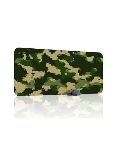 Kamuflaj Kaymaz Dikişli Kauçuk Oyuncu Mousepad V1 - 90x40 Xxl Gaming Mouse Pad Fare Altlığı