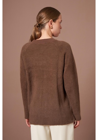 Ftz Women Kadın Angora Hırka Kahve 25259 Kahve