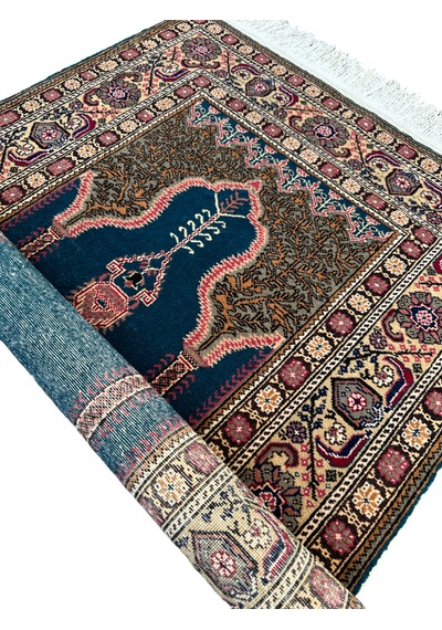 El Dokuma Bünyan Halısı Seccade 90x140 Su Yeşili Yün Namazlık El Dokuma Bünyan Halısı Seccade 90x140 Su Yeşili Yün Namazlık