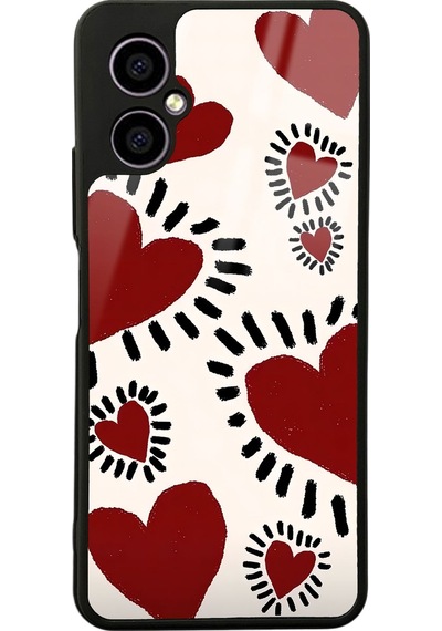 Omix X3 Brush Heart Tasarımlı Glossy Telefon Kılıfı Çok Renkli