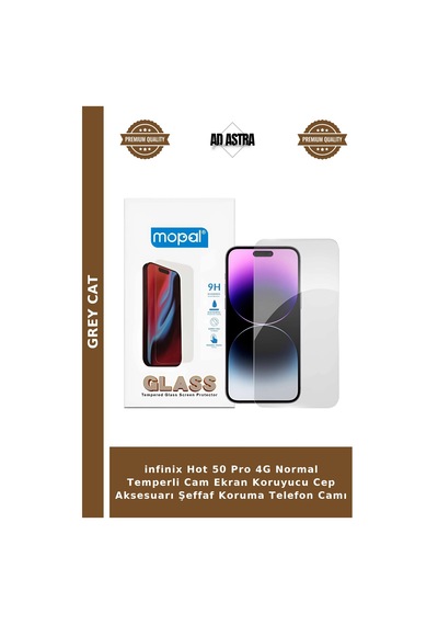 İnfinix Hot 50 Pro 4g Normal Temperli Cam Ekran Koruyucu Cep Aksesuarı Şeffaf Koruma Telefon Camı