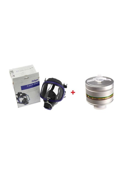 Drager X-Plore 6300 Tam Yüz Maskesi + A2B2E2K1 6738802 Filtre