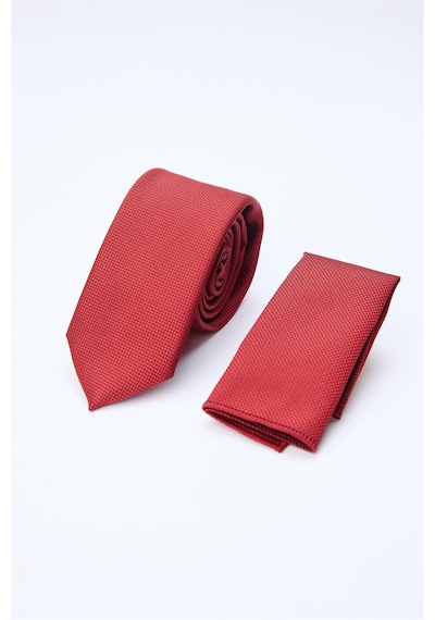 İmza Kırmızı Kuş Gözü Desen 7 Cm Kravat 1090260100 Koyu Kırmızı