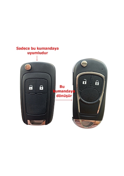 Chevrolet Cruze Uyumlu Çevirici Modifiye Dönüşüm Kumanda Anahtar Kabı