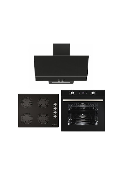 Alveus Baker AF870 - A10 - AD07 Siyah Ankastre Set
