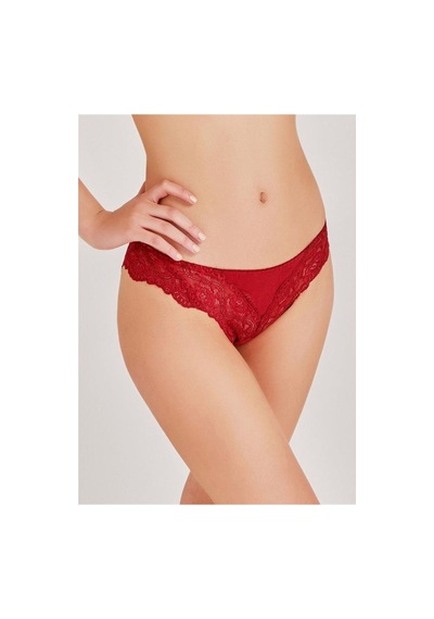 Magic Form 423 Dantelli Kumaş Detaylı Külot - Bordo - 295344982 Bordo