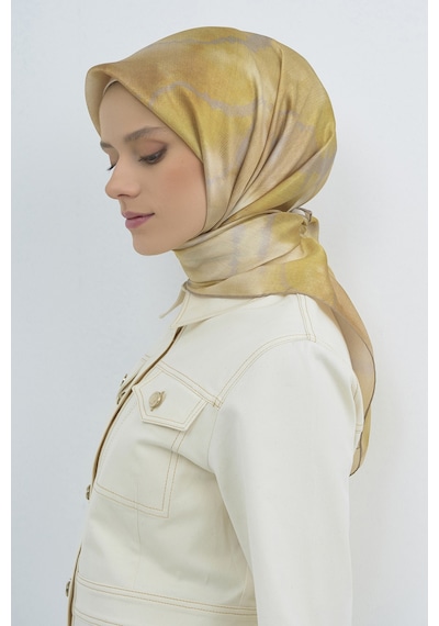 Armine Saf İpek Sura Eşarp-2026 İlkbahar-yaz- 95010d Gold,vizon-