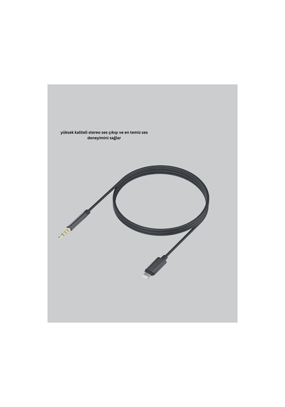 Lightning Girişli Cihazlar İçin 3.5mm Aux Ses Kablo Dönüştürücü 1m - Hs08379305-4422 Renkli