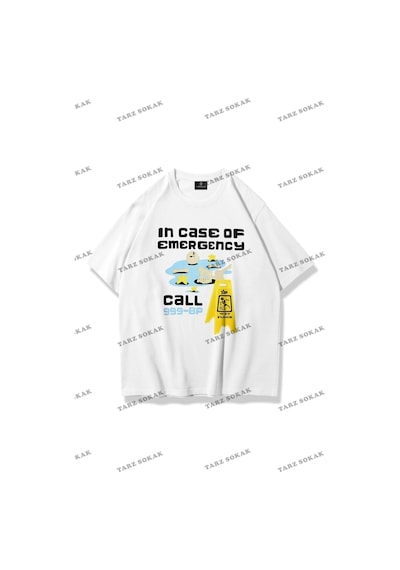 Startmore Unisex Emergency Tshirt Beyaz