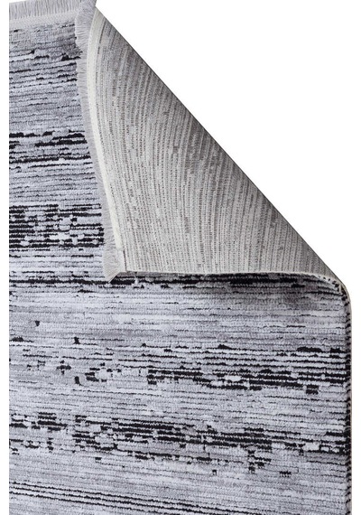 Alya Modern Tasarım Makine Oval Halı 20434 Siyah