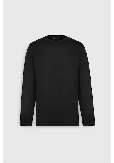 AC&Co / Altınyıldız Classics Erkek Standart Fit Normal Kesim Bisiklet Yaka Triko Kazak - Sıyah Siyah