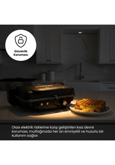 Any Morning OZ26TM03 Çıkarılabilir Plakalı Izgara Ve Tost Makinesi
