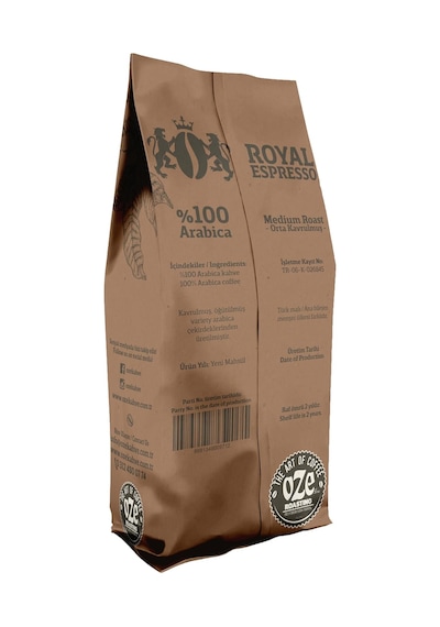 Ozeline Kahve Royal Ve Roasters Espresso Kahve Seti 2'li 250g Öğütülmüş Diğer