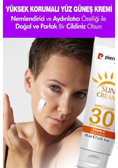 Pierre Cardin Leke Karşıtı Yüksek Koruyucu Yüz Güneş Kremi SPF30 75 ML