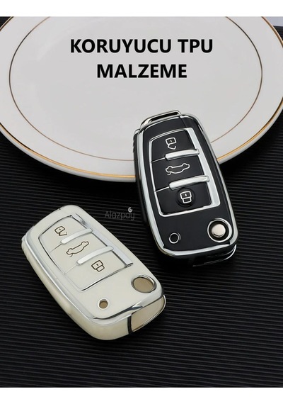 Audi A7 A6 A5 A4 A3 A1 & 8p 8l B6 B7 B8 C5 C6 4f Tt Rs & Q3 Q5 Q7 Tpu Anahtar Kılıfı Mavi-1 Adet