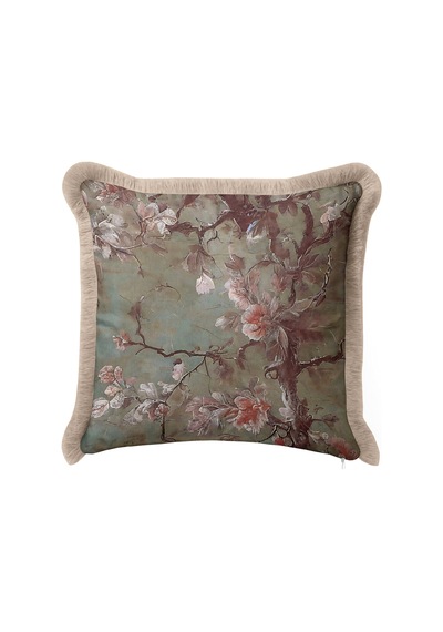 Vintage Çiçekli Saçaklı Yastık Kılıfı - Sanatsal Floral Yeşil Vizon Püsküllü Kırlent Kılıfı Kadim Yörünge Opal Vintage Çiçekli Saçaklı Yastık Kılıfı - Sanatsal Floral Yeşil Vizon Püsküllü Kırlent Kılıfı Kadim Yörünge Opal