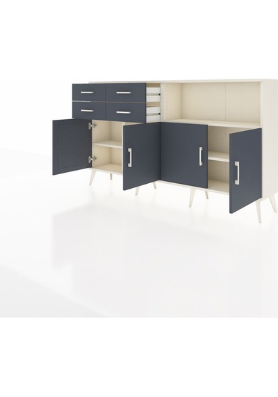Arges Konsol 4 Raflı 4 Çekmeceli 4 Kapaklı 176x30x99 Aytaşı-antrasit Antrasıt - Aytası Arges Konsol 4 Raflı 4 Çekmeceli 4 Kapaklı 176x30x99 Aytaşı-antrasit Antrasıt - Aytası