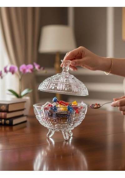 Glass In Love Cam Ayaklı Şekerlik 800 Cc Şeffaf