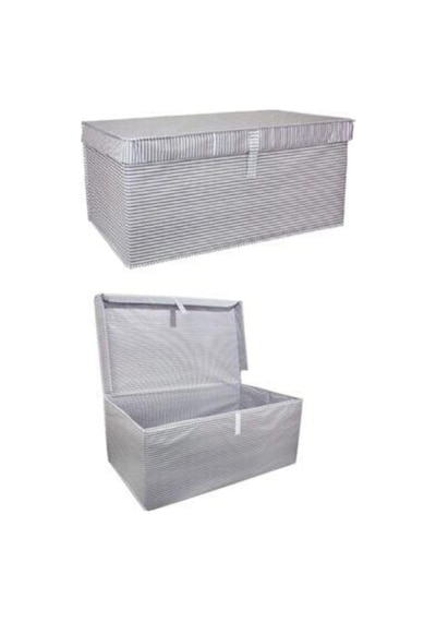 Neptün Life Hurç Saklama Kutusu 3 Adet Kapaklı Çok Amaçlı Organizer Mega 60 X 40 X 30 Cm Gri