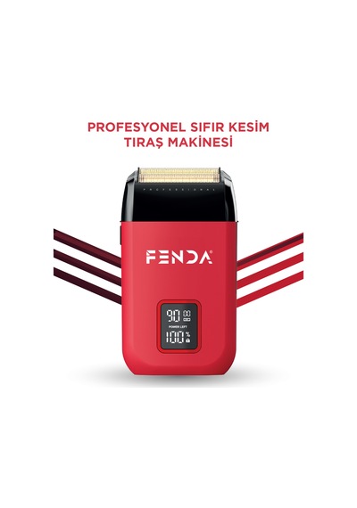 Fenda Profesyonel Sıfır Kesim Tıraş Makinesi Kırmızı Fndsklks0008rd