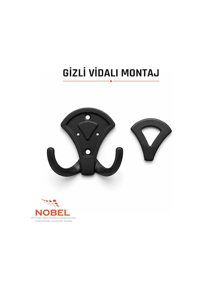 Di Lay Askı, Metal Vestiyer Askısı, Krom Matkrom, Duvar Ve Dolap Askılığı 5'li Set Vidalı Krom Krom