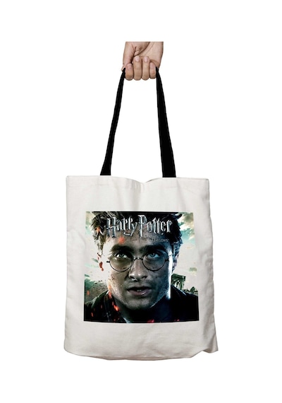 Art Hediye Siyah Kulplu Harry Pot Ter Karakter Yıkanabilir Okul Omuz Çanta Çok Renkli