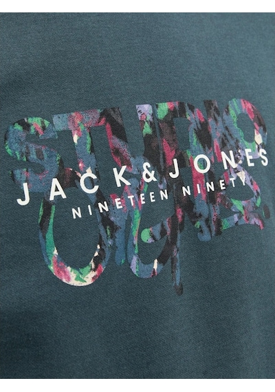 Jack & Jones Jack&jones Sıfır Yaka Koyu Yeşil Erkek Sweatshirt 12242366 001