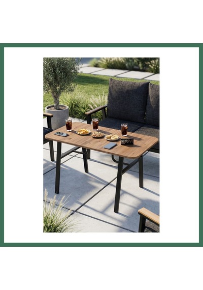 En-cag Bahçe Masası Ahşap Balkon Teras Cafe Masa Modern Dış Mekan Masa 9832 Atlantik Çam Sadece Masa Bss