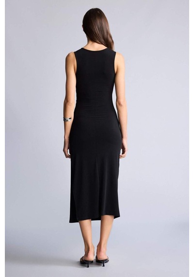 Defacto Bodycon Vücudu Saran Midi Elbise H7427ax26smbk81 Siyah-bk81