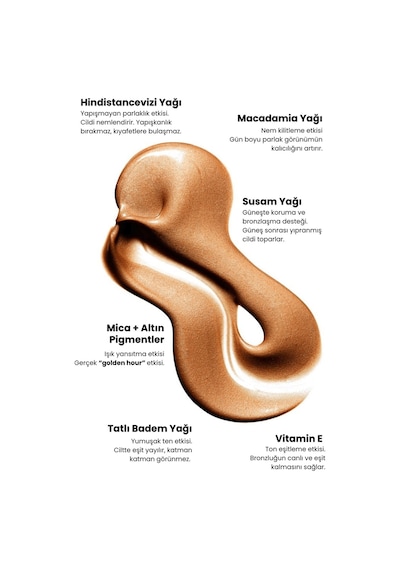 Matsu Professional Golden Hour Işıltılı bronzlaştırıcı Vücut Yağı ve Fırça Seti 50 ML