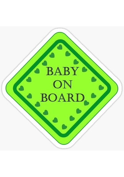 Baby On Board Arabada bebek var Sticker Etiket 19CM md4